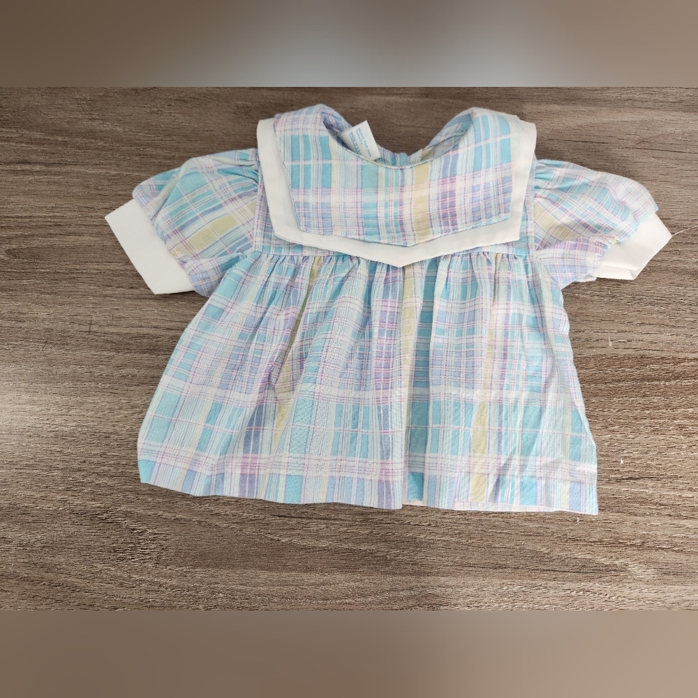Vintage JCPenny Toddle Time Plaid Pastel Dress